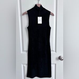 Theory Micro Velvet Turtleneck Dress